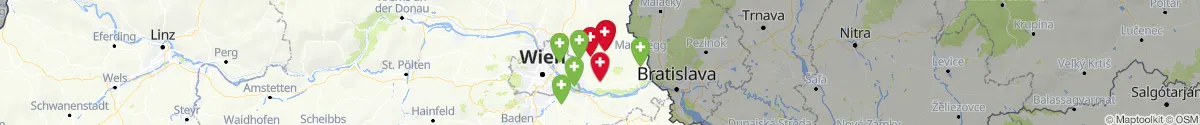 Map view for Pharmacies emergency services nearby Obersiebenbrunn (Gänserndorf, Niederösterreich)